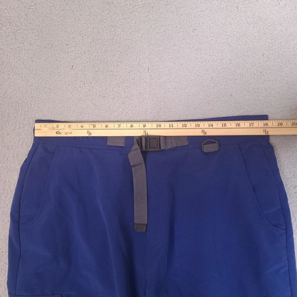 Cabela's Cargo Shorts Mens Large 36 Blue Hybrid‎ Swim Wear Lined Fishing Belted